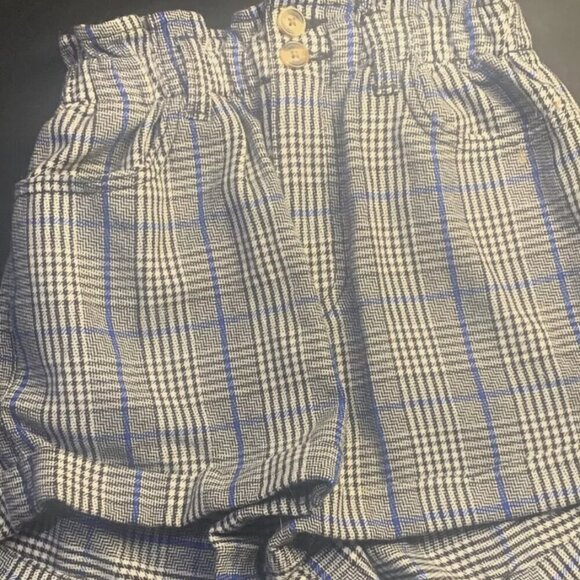 Women AMERICAN EAGLE OUTFITTERS Plaid Mom Shorts High‎ Waisted Paperbag Size 00 - Picture 1 of 5